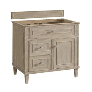 Lorelai 35.88 in. W x 23.5 in. D x 32.88 in. H Bath Vanity Cabinet without Top in Whitewashed Oak