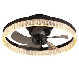 20 in. Indoor Modern Ceiling Fans with Lights, Minimalist Ring LED Chandelier Fan with Remote Control