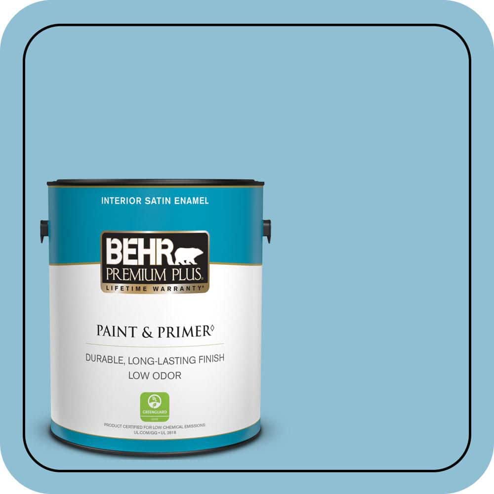 BEHR PREMIUM PLUS 1 gal. #M490-3 Speedboat Satin Enamel Low Odor