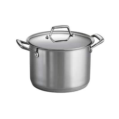 Gourmet Prima 8 qt. Stainless Steel Stock Pot with Lid