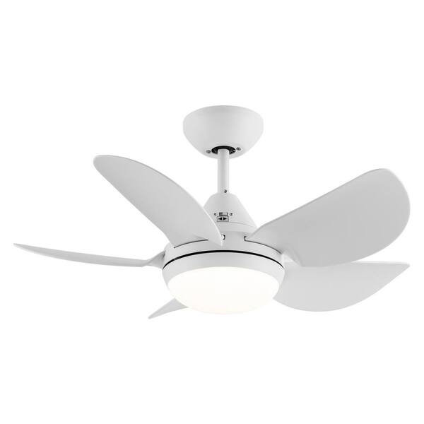 matrix decor 30 in. LED Indoor White Ceiling Fan with Remote, Reversible Motor, 5 ABS Blades, 3 Color Temperature Selection