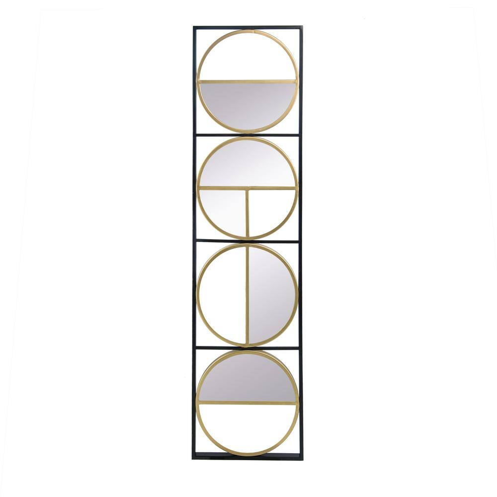 12.2 in. W x 47.2 in. H Rectangular Metal Framed Eclectic Styling Wall Bath