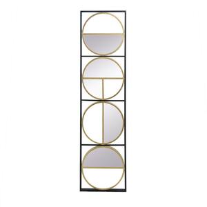 12.2 in. W x 47.2 in. H Rectangular Metal Framed Eclectic Styling Wall Bathroom Vanity Mirror in Gold