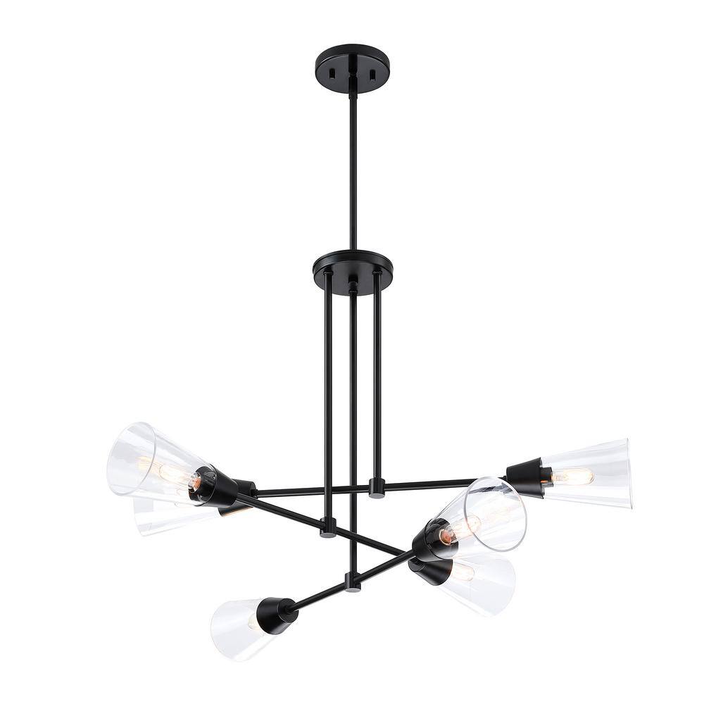 Norro Mid-Century Modern Sputnik Black Pendant Light