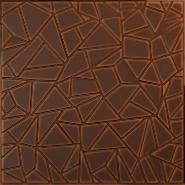 Ekena Millwork 19 5/8 in. x 19 5/8 in. Elwod EnduraWall Decorative 3D Wall Panel, Aged Metallic Rust (12-Pack for 32.04 Sq. Ft.)