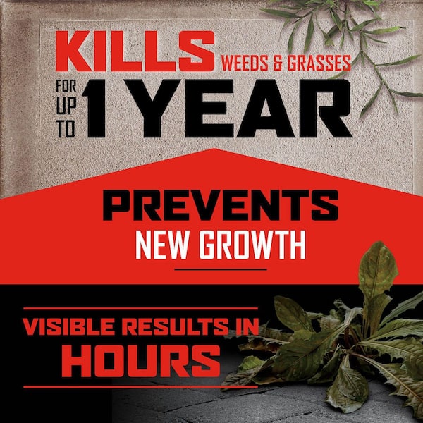 GroundClear Year Long Vegetation Killer 1 gal. Spray Ready-to-Use Weed Killer with Comfort Wand, For Patios, Driveways