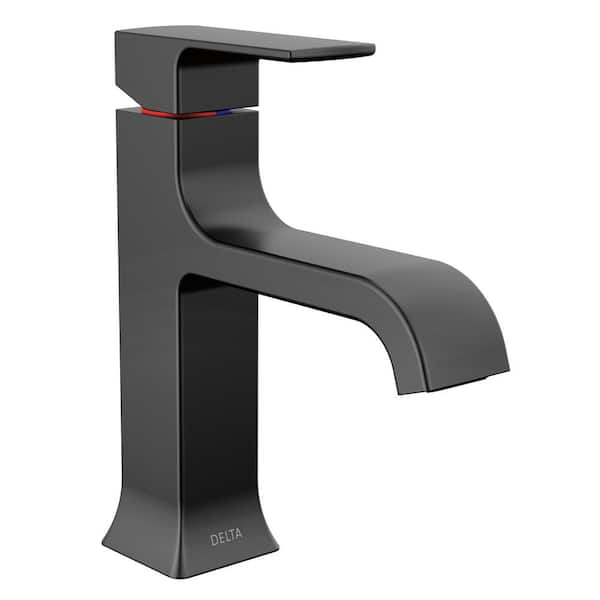 Delta Velum Single Handle Single Hole Bathroom Faucet with Deckplate ...