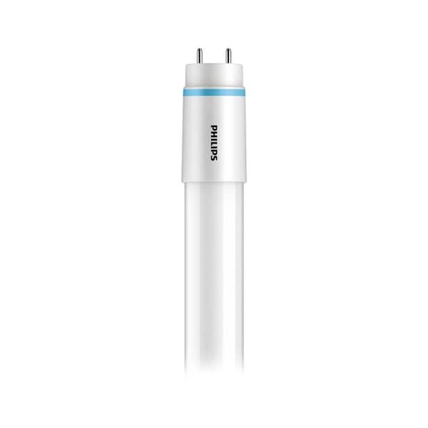 Philips 40-Watt Equivalent 48 in. T12 Type A Plug and Play Tube G13 Base LED Linear Light Bulb Bright White 3000K (2-Pack)