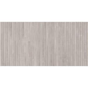 Bois 23.7 in. x 47.25 in. Ribbon Matte Gray Porcelain Rectangular Wall and Floor Tile (15.49 sq. ft./case) (2-pack)