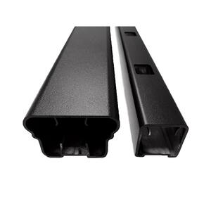 Plus 8 ft. x 36 in. Black Fine Textured Aluminum Level Rail Kit