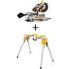 DEWALT 15 Amp Corded 12 in. Double Bevel Sliding Compound Miter Saw, Blade Wrench, Material Clamp and Heavy-Duty Work Stand DWS779WDWX725B