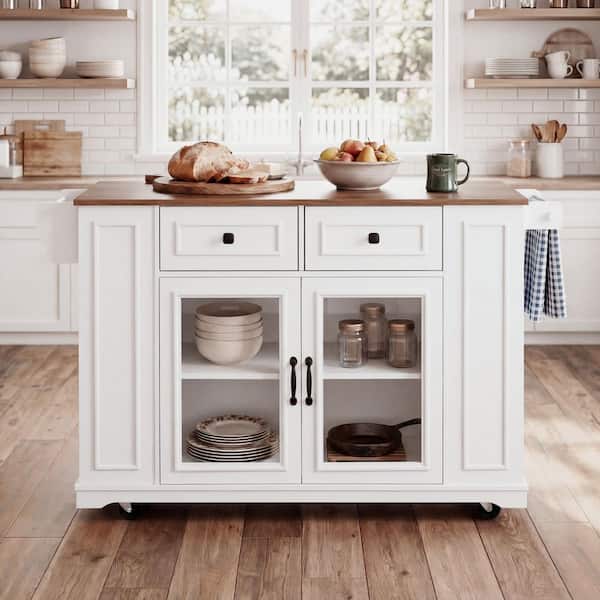 CHRISTOPHER KNIGHT HOME Nadia Black Plus Walnut Wood Mobile