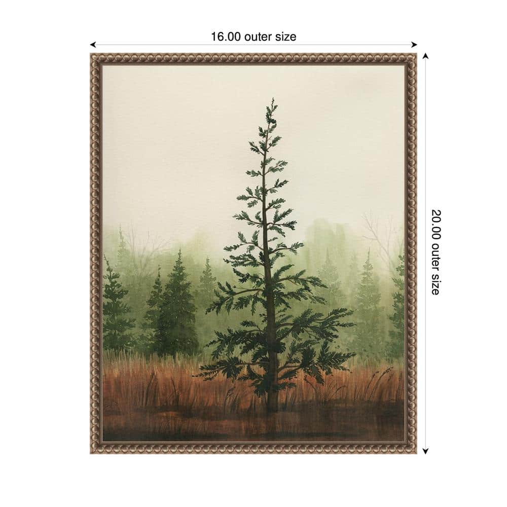 Grace Popp Young Evergreen II Bronze Framed Canvas Print