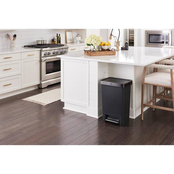  Anbuy 30 Liter / 8 Gallon Under Counter Kitchen Cabinet  Pull-Out Trash Can, Under Sink Sliding Pull Out Waste Container Bin Trash  Cans, Under Cabinet Slide Out Garbage Cans for Recycling 