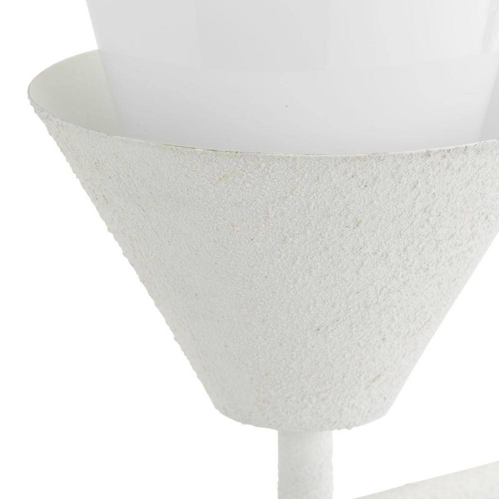 Pinellas White Plaster 3-Light Modern Vanity Fixture