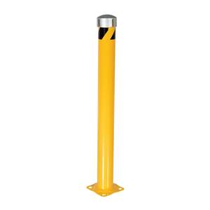 Vestil 48 in. x 8.5 in. Yellow Steel Pipe Safety Bollard BOL-48-8.5 ...