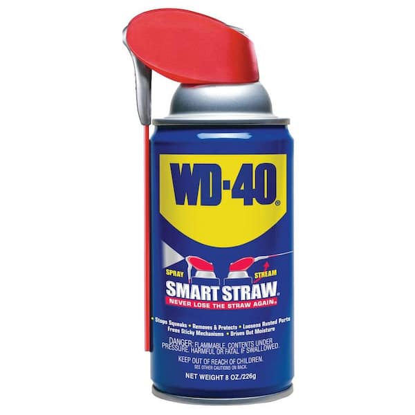 WD-40 8 oz. Original WD-40 Formula, Multi-Purpose Lubricant Spray with Smart Straw