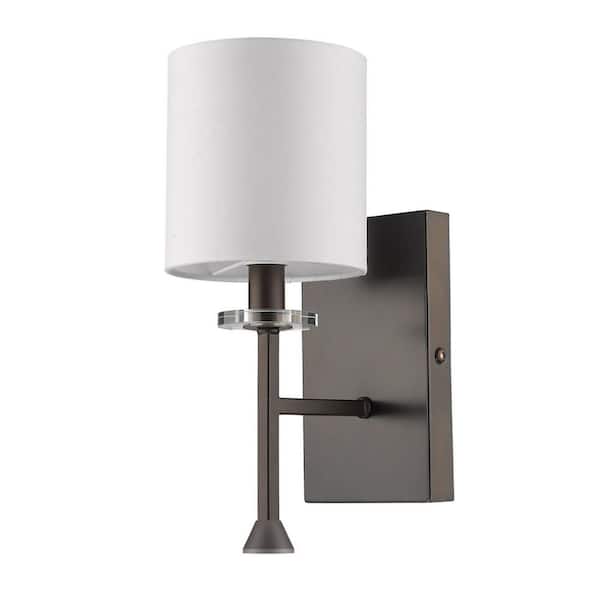11.75 in. White Indoor Hardwired Sconce with No Bulbs Included