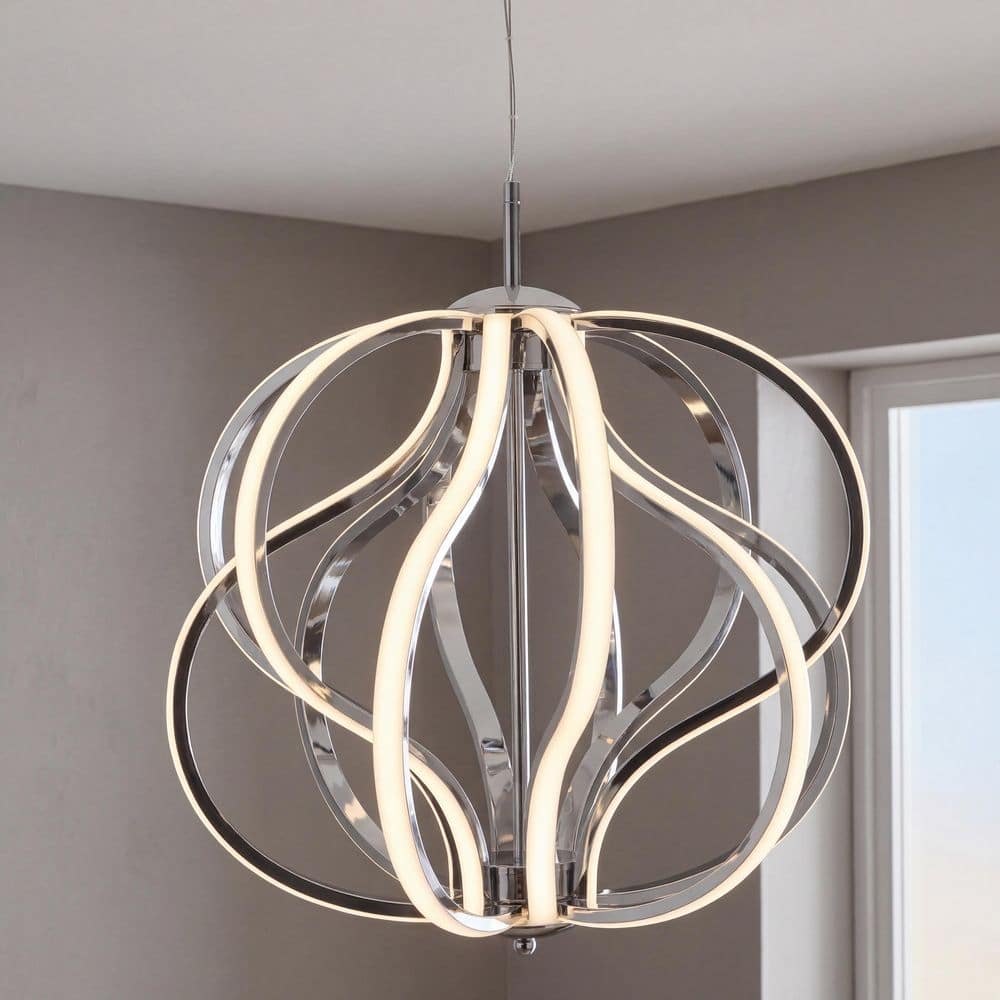 Artika Meridian 30-Watt 1-Light Modern Chrome Integrated LED