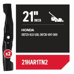 Lawnmower Blades for 21 in. Honda Push and Propelled Mower, Tungsten Carbide Coated, Set of 2 (21HAR1TN2)