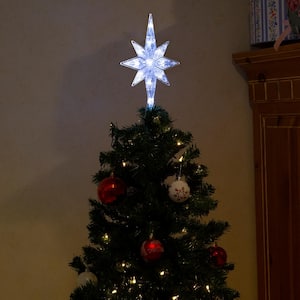 Star Christmas Tree Topper with Cool White LED Lights