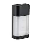 19-Watt Black Outdoor Integrated LED Classic Wall Pack Light with Dusk to Dawn Control