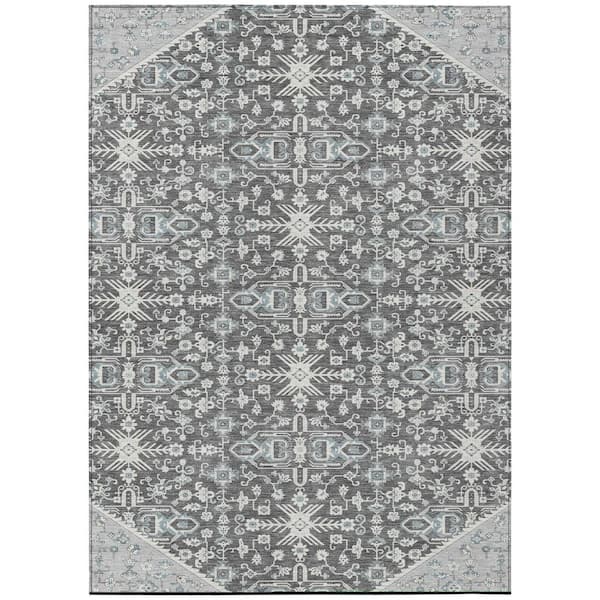 Chantille Machine Washable Indoor/Outdoor Abstract ACN3050 Gray 10 ft. x 14 ft. Area Rug