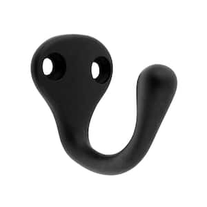 Solid Brass Single Hook in Matte Black