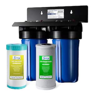 WGB21B-KS 2-Stage Whole House Water Filtration System Sediment CTO Filter KDF Plus GAC filter Chlorine, Iron, Lead Odor