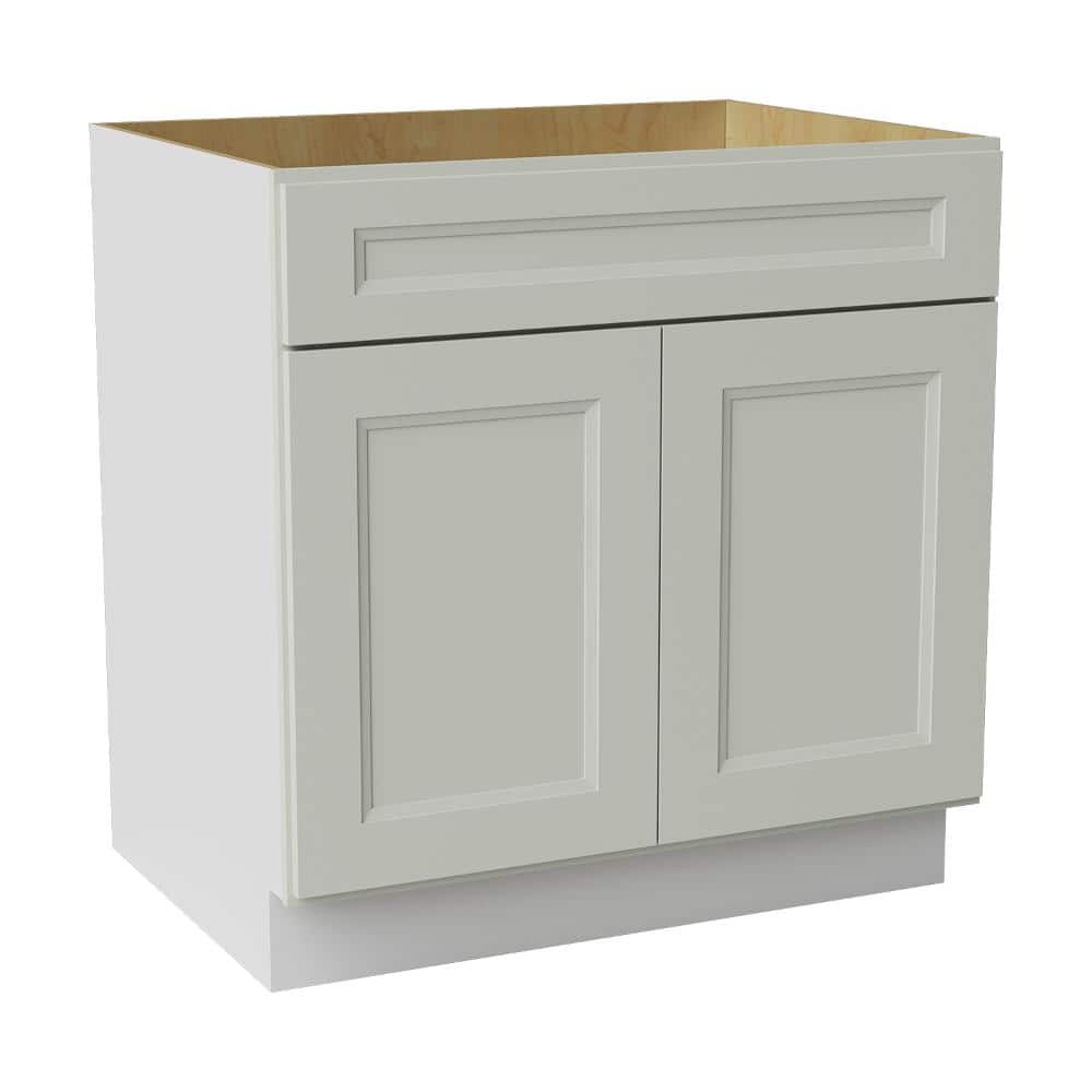 33 in. W x 24 in. D x 34.5 in. H Ready to Assemble Double Shaker Sink Base Kitchen Cabinet in Laguna Grey price history on PriceWatchPro