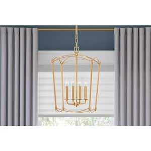 Marston 4-Light Brushed Gold Pendant Light