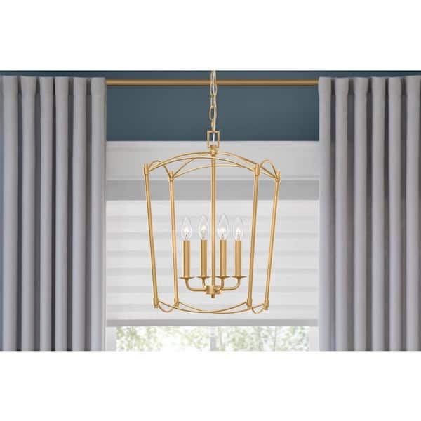 Marston 4-Light Brushed Gold Pendant Light