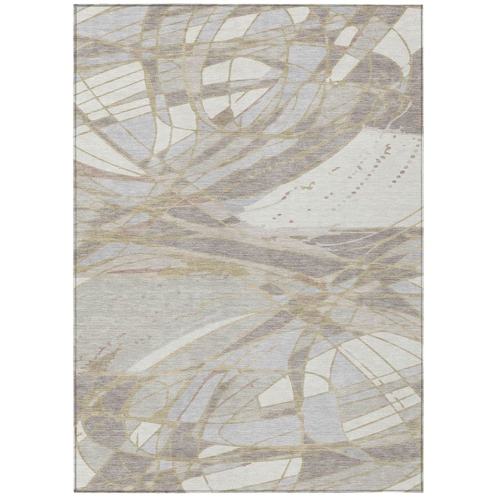 Chantille Machine Washable Indoor/Outdoor Abstract ACN2862 Ivory 3 ft. x 5 ft. Area Rug price history on PriceWatchPro