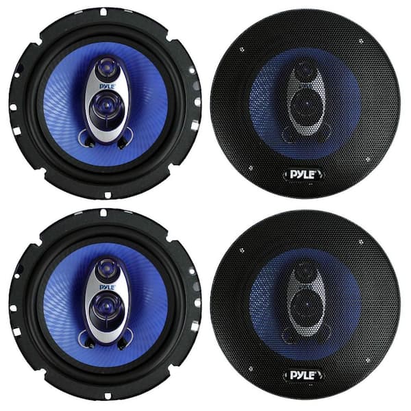 Unbranded 6.5 in. 720-Watt 3-Way Car Audio Coaxial Speakers Blue Stereo