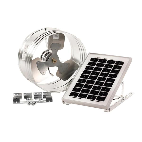 Master Flow 685 CFM Silver Solar Powered Gable Mount Solar Attic Fan  PGSOLAR - The Home Depot