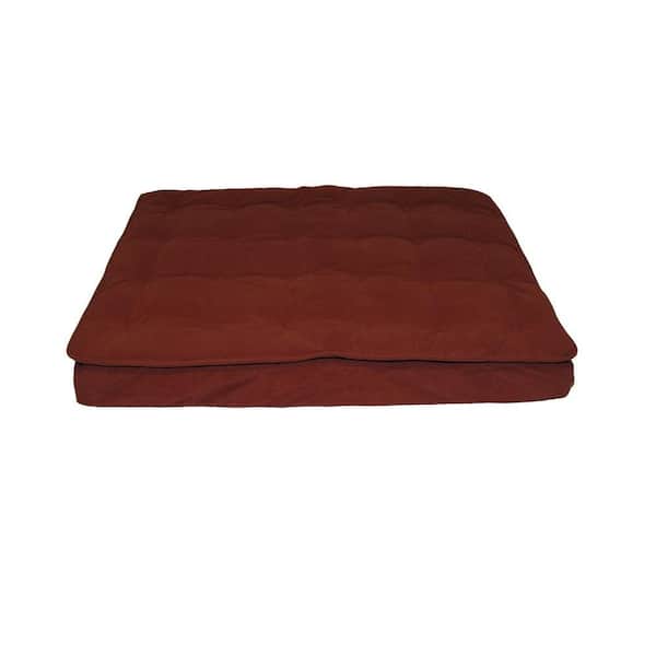 Carolina Pet Company Large Earth Red Luxury Pillow Top Mattress Bed