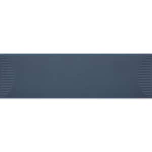 Stencil Indigo 4 in. x 12 in. Glaze Porcelain Half Moon Floor and Wall Tile (5.81 sq. ft./case)