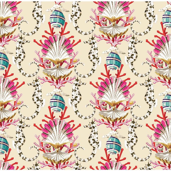 Unbranded Mariner's Song Aquarium Vinyl Peel and Stick Wallpaper Roll (Covers 30.75 sq. ft.)