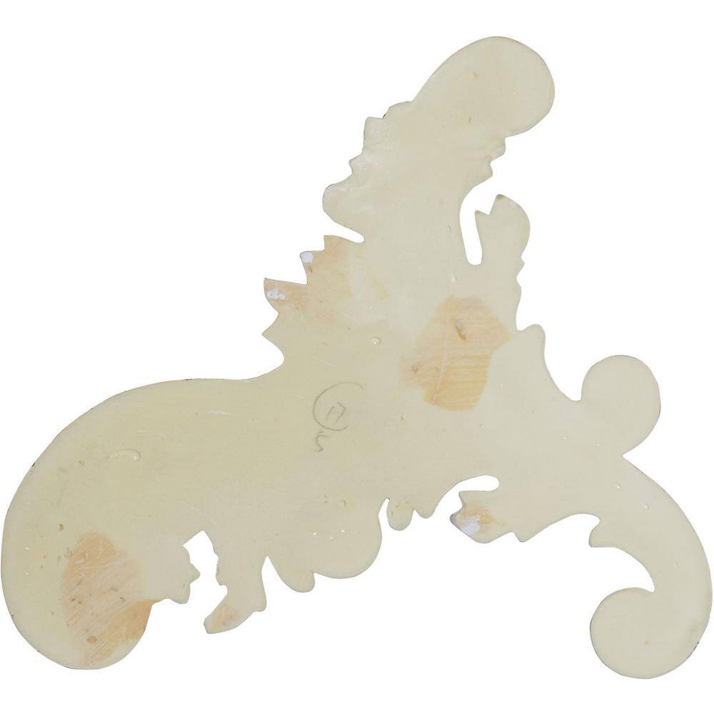 Primed White Polyurethane Architectural Onlay, 12.25" x 11.25"