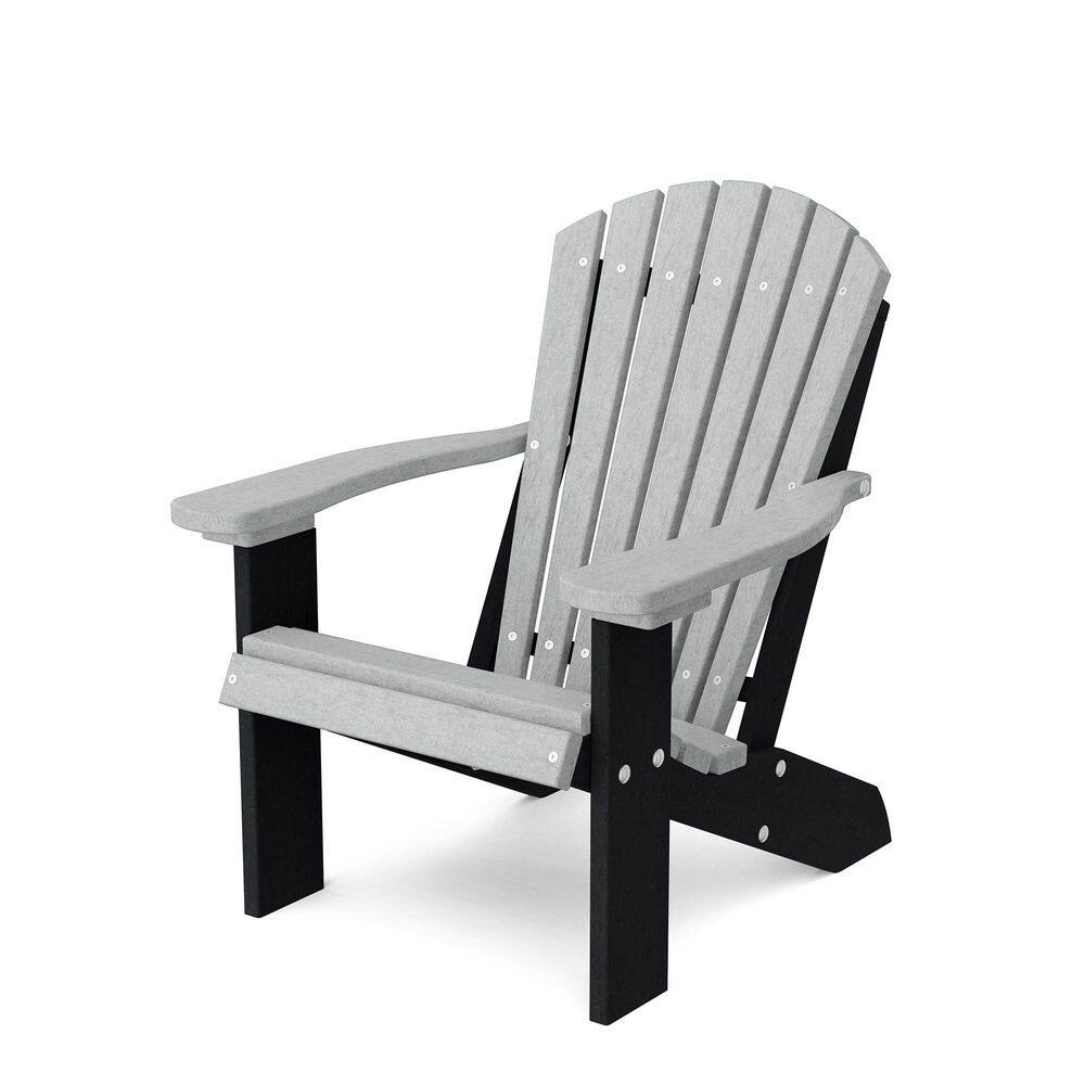 Heritage Light Gray and Black Plastic Outdoor Child Adirondack Chair price history on PriceWatchPro