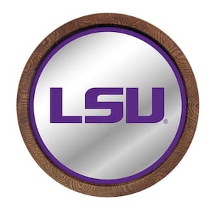 20 in. LSU Tigers "Faux" Barrel Top Mirrored Decorative Sign