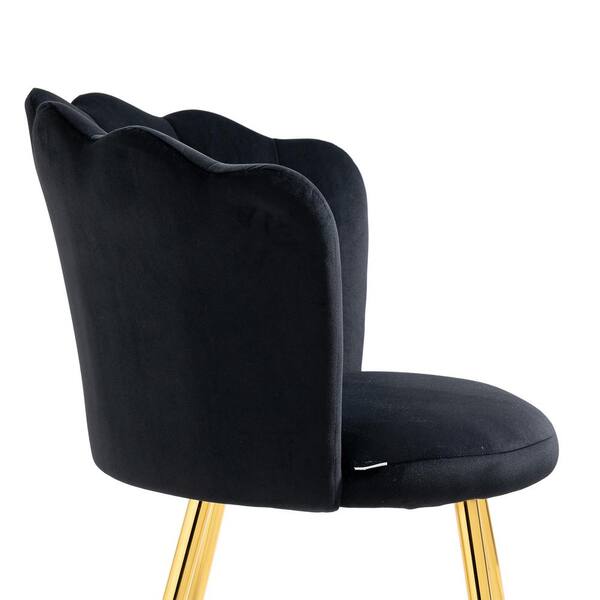 black velvet shell chair