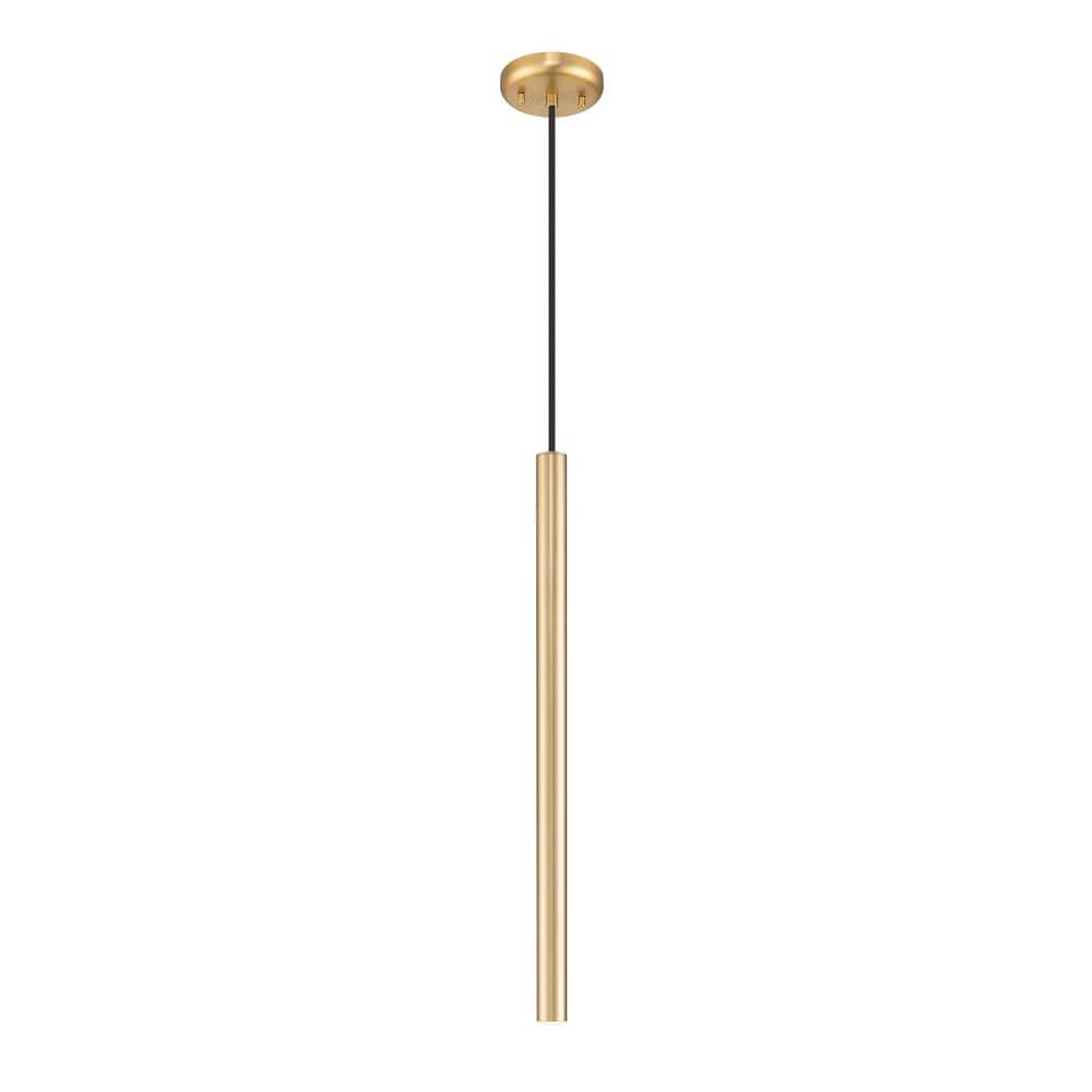 Forest Modern Gold 24 in. Integrated LED Pendant Light with Braided Cord