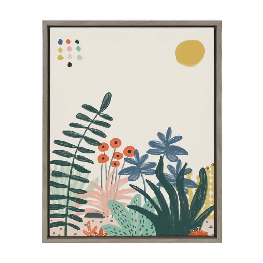 Zen Garden 2 by Kelly Knaga Framed Abstract Canvas Wall Art Print 24.00 in. x 18.00 in. price history on PriceWatchPro