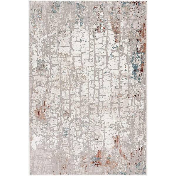 HomeRoots Bernadette Multi Color 5 ft. x 8 ft. Abstract Polypropylene Area Rug