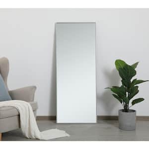 Large Rectangle Silver Modern Mirror (60 in. H x 24 in. W)