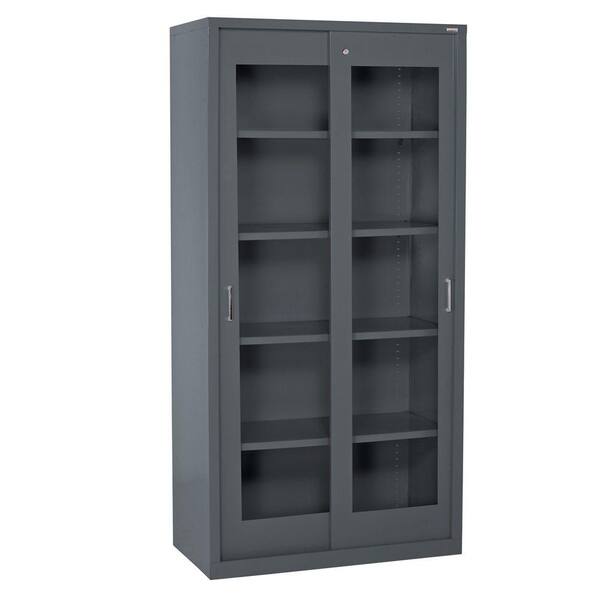 Sandusky Steel Freestanding Garage Cabinet in Charcoal (36 in. W x 72 in. H x 18 in. D)