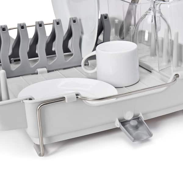 OXO Good Grips Compact Dish Rack in White 1440480 - The Home Depot