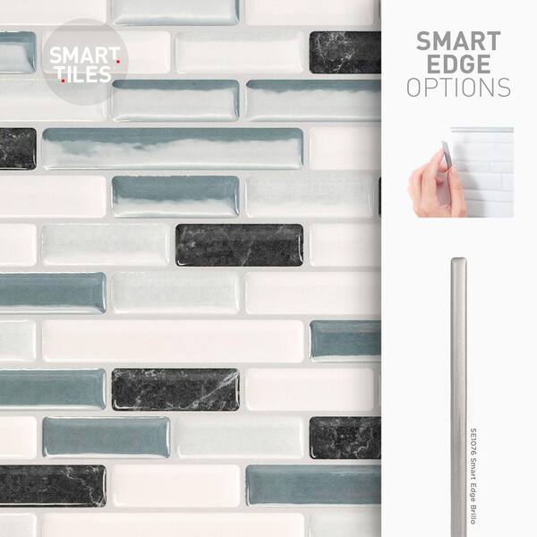 Muretto Brina Multi 10.20 in. W x 9.10 in. H Peel and Stick Decorative Mosaic Wall Tile Backsplash (4-Pack) Muretto Brina Multi 10.20 in. W x 9.10 in. H Peel and Stick Decorative Mosaic Wall Tile Backsplash (4-Pack)