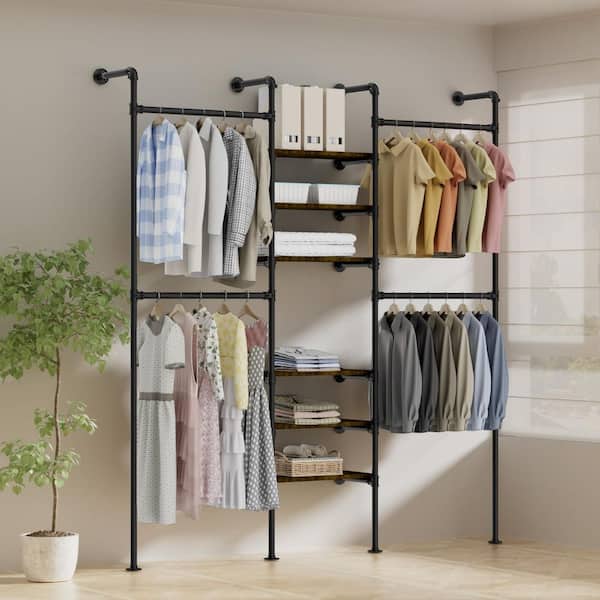 Natural Goods Berlin Kledingrek Pipe GARD Wall | Eenvoudige wandmontage | Clothes rack in industrieel ontwerp | Metalen kledingrails | DIY-garderobe van gietijzer | Clothing Rack | Kapstok 6x110cm